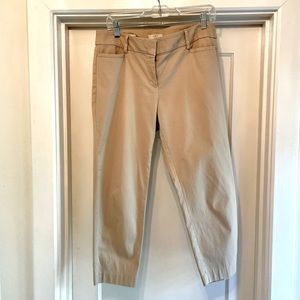 LOFT Outlet Tan Original Ankle Pant, Size 8P